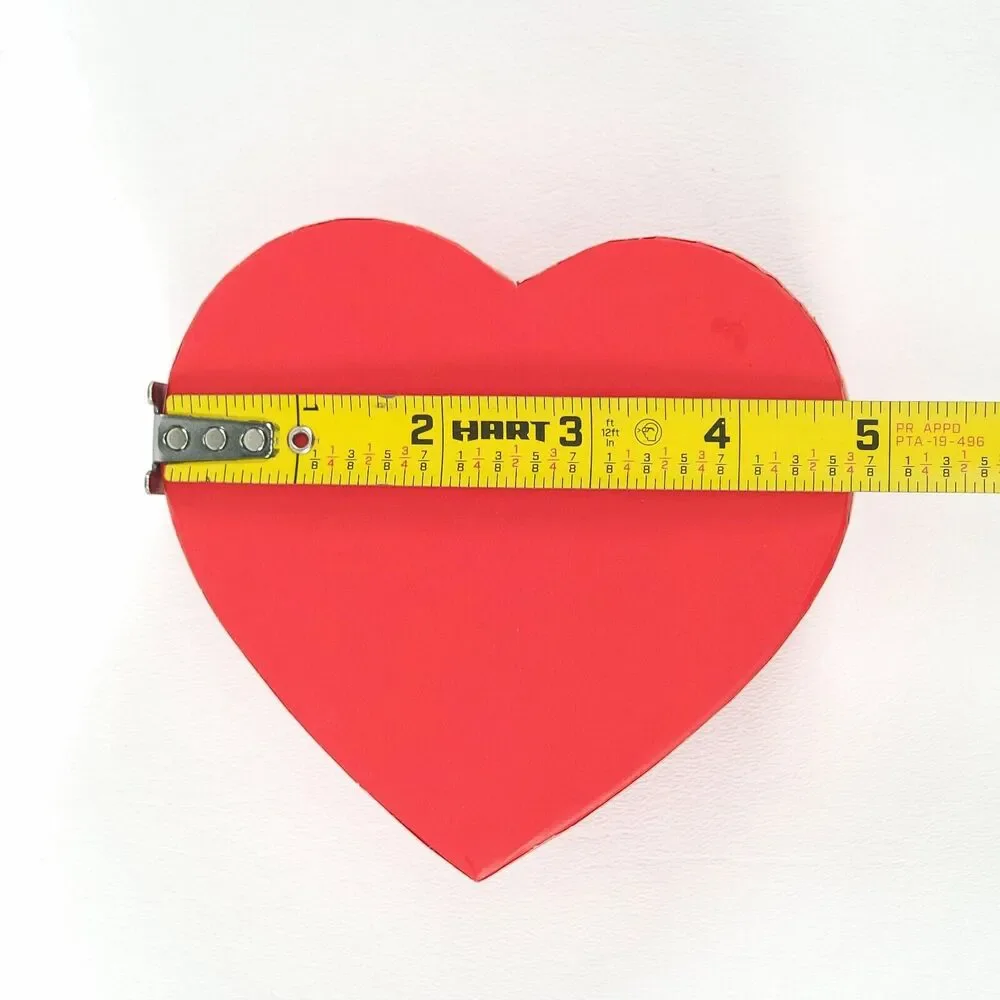 Spritz Red and Brown Medium Heart Shaped Gift Box New Sealed Valentine Decor